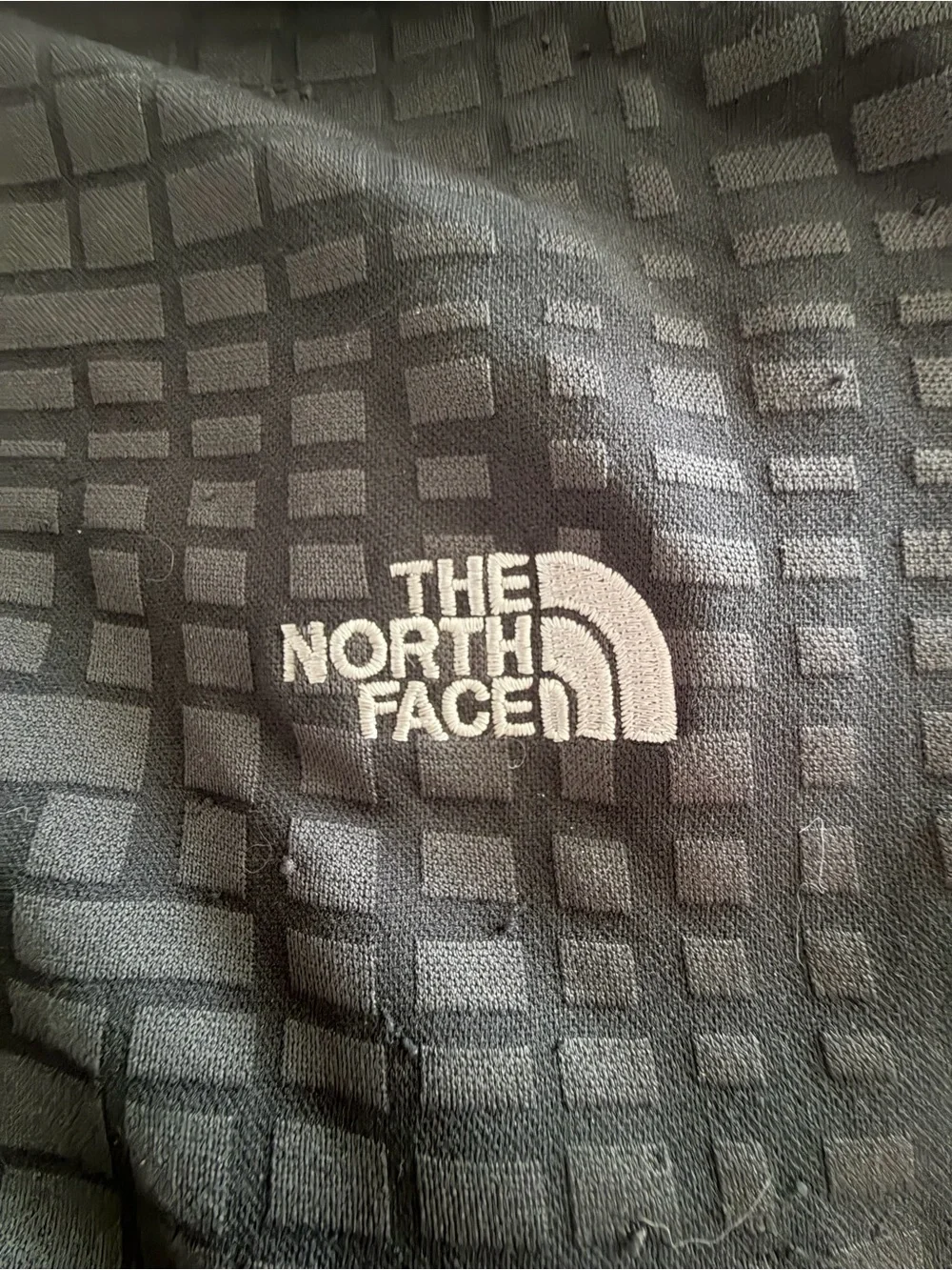 The North Face Altimetro Long Sleeve Crew Neck Grid Pattern Shirt Black Large